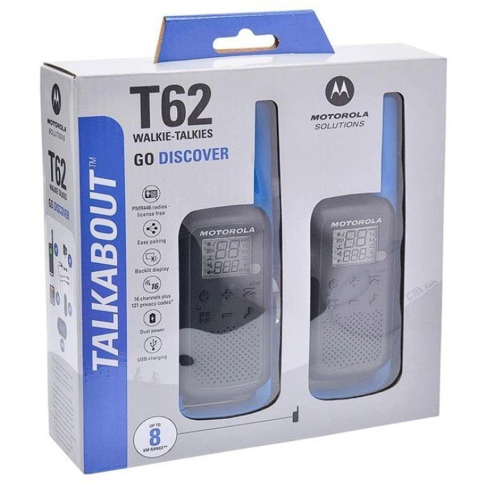 Рації Motorola TALKABOUT T62 BLUE TWIN PACK & CHGR WE