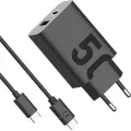 Motorola Wall Charger USB-C+USB 50W з USB-C Cable Black (SJMC502)