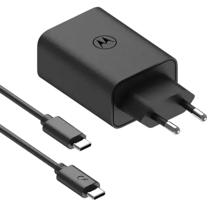 Motorola Wall Charger USB-C+USB 50W with USB-C Cable Black (SJMC502)