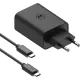 Motorola Wall Charger USB-C+USB 50W with USB-C Cable Black (SJMC502)